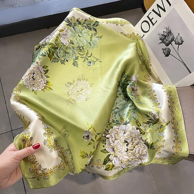 100% Pure Mulberry Silk Scarfs 26"x26" Square Scarf Women Neckerchief Headscarf hair scarf bandana Gift Packed