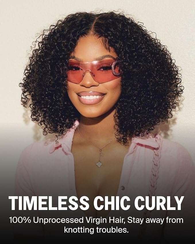 6x6 Curly Bob Wig Human Hair Glueless Curly Wig Pre Cut HD Lace Closure Bob Wig Glueless Wig Pre Plucked Bleached Knots 14 Inch
