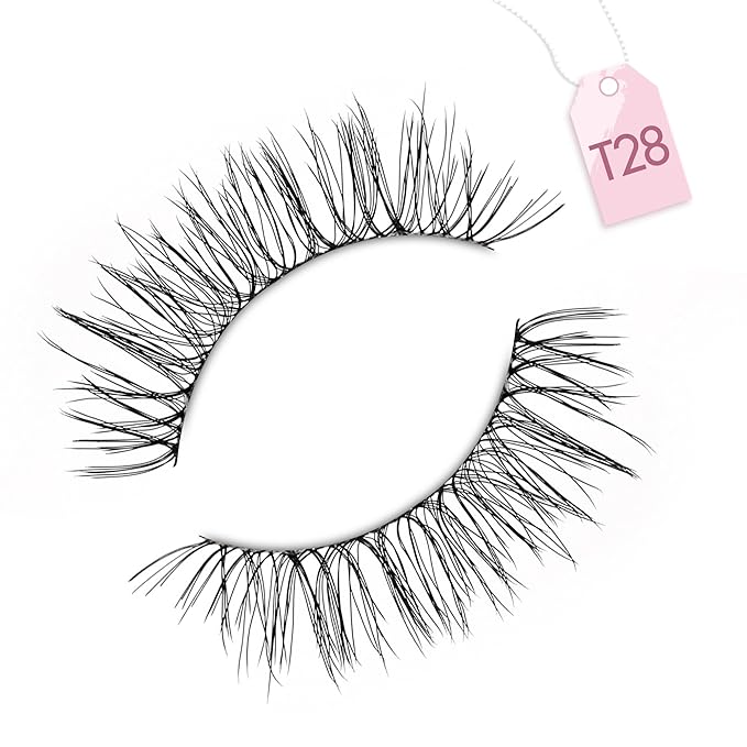 Onlyall Natural Lashes Wispy Lashes Natural Look False Eyelashes Natural Flared Eyelashes False Eye Lashes Soft Fluffy Lashes 7 Pairs T28