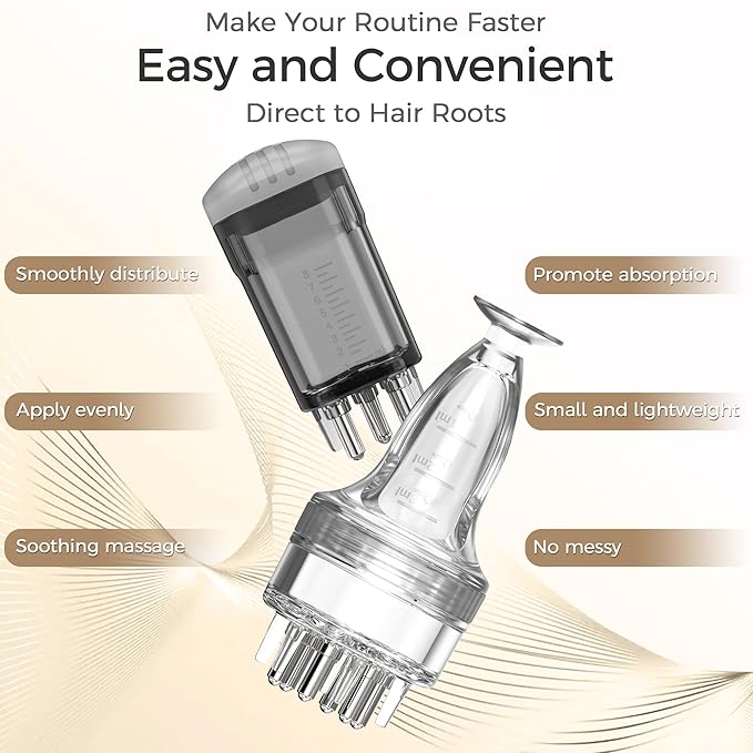 Minoxidil Applicator,2 PCS Direct to Scalp Quick Apply Root Comb Applicator Bottle for Hair Serum Applicator,Small Hair Applicator Brush Specially for Minoxidil Applicator Tool Scalp Applicator