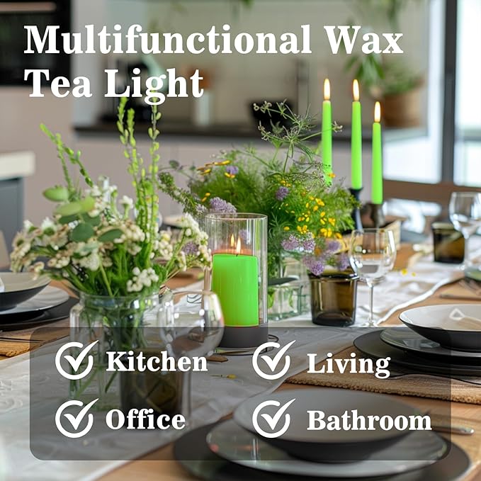 50PCS Green Tea Light Candles