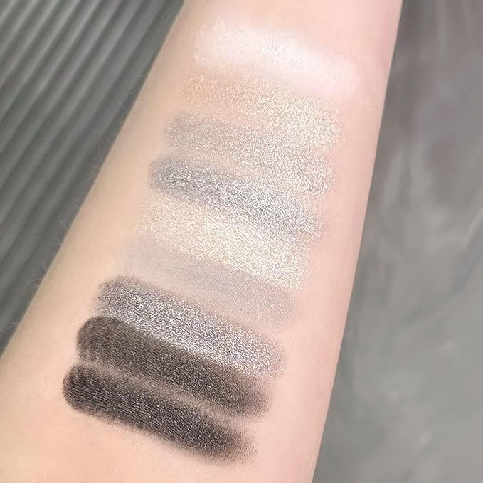9 Colors Eyeshadow Palette - Dark Punk Smoky Eyeshadow Theme, High Pigmented Blendable Matte & Glitter Shimmer Finishes, Long Lasting Eye Makeup for Christmas & Music Festivals(Dark Punk Smoky)