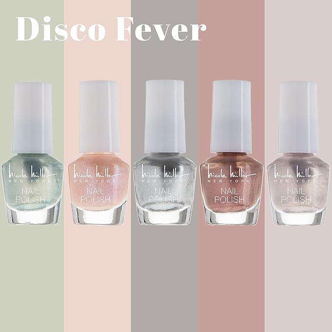 Nicole Miller Mini Nail Polish Set – Glossy, Vibrant Colors for Fingernails & Toenails, 2 Pack Trendy and Floral Collection
