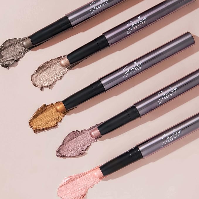 Julep Crme-to-Powder Waterproof Eyeshadow Stick Galaxy Grey Shimmer Long-Lasting, Crease-Proof Cream Eyeshadow with Built-in Smudger