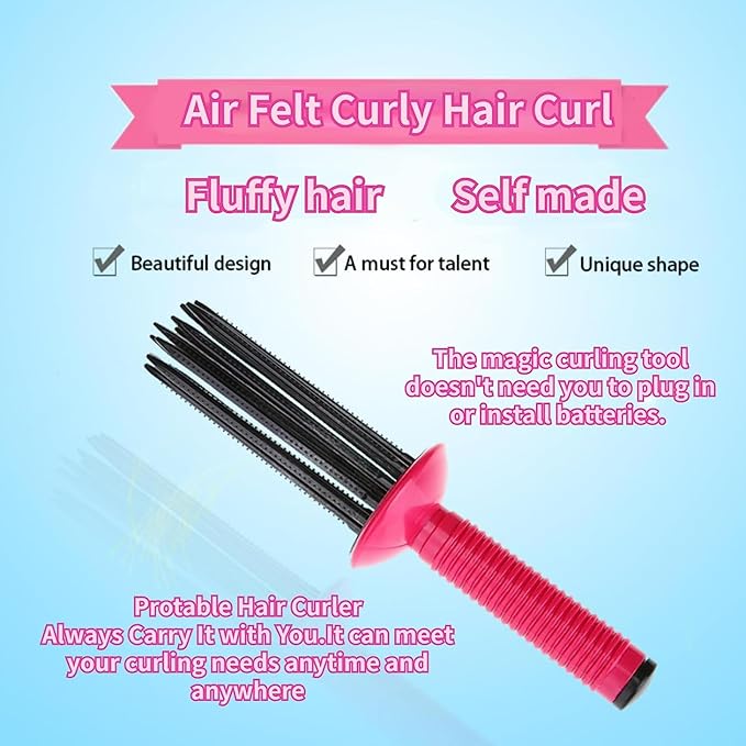 17 Teeth Curl Defining Brush, Professional Hair Styler Tool for Curly Hair, Salon and Home (2Pcs)