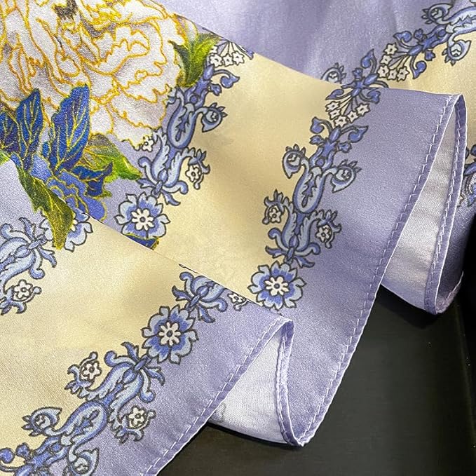 100% Pure Mulberry Silk Scarfs 26"x26" Square Scarf Women Neckerchief Headscarf hair scarf bandana Gift Packed