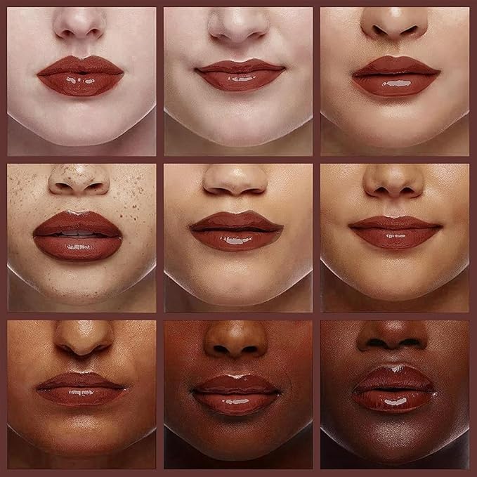 2PCS Hydrating Lip Glow Oil, Lip Oil Gloss Transparent Toot Tinted Nourishing Long Lasting Repairing Lightening Lip Lines (MAHOGANY) 0.2 OZ