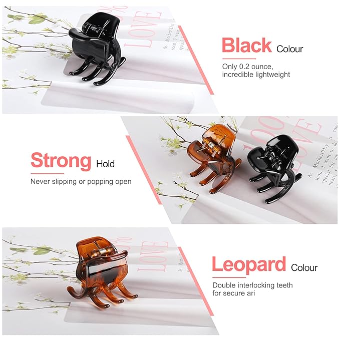 6 Pieces Morhom Jaw Clips, 1.3 Inch Hair Claw Clips for Thick or Medium Hair
