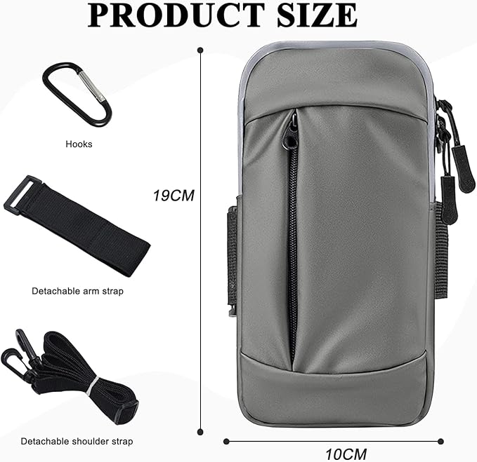 Phone Holder for Running Armband Sports,Cell Phone Purse Small Crossbody Bags for Women Men Kids, iPhone 11 12 13 14 15 Pro Max Xs Xr X 8 7 Plus SE Mini Galaxy Ultra S24 Note Arm Bands Pouch