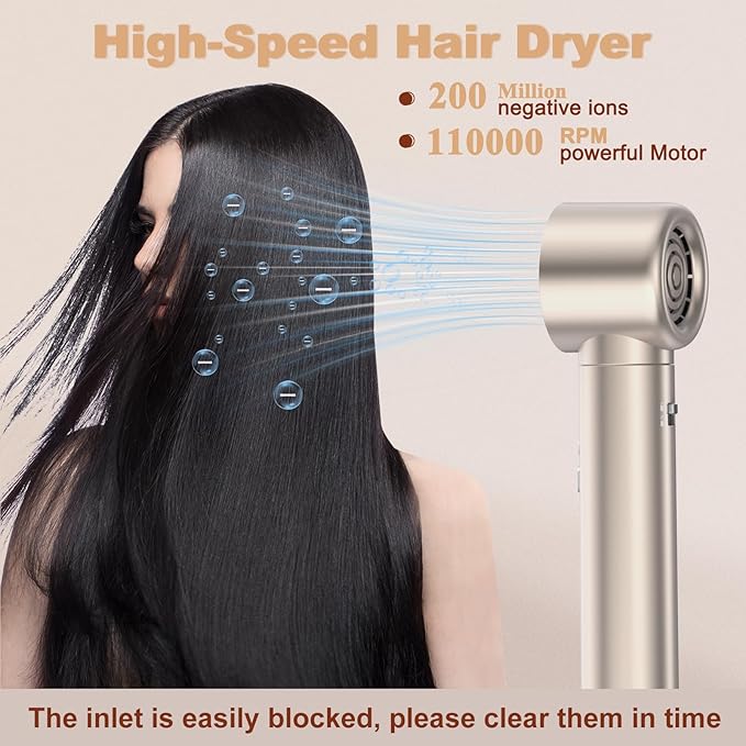 Air Styler Hair Dryer Brush - 6 in 1 Hair Styler Ionic Auto Wrap Hot Air Curler Blow Dryer Brush, 38m/s High Speed Blowout Airflow Hair Dryer Multi Styler Fast Drying Styling for Curly/Straight Hair