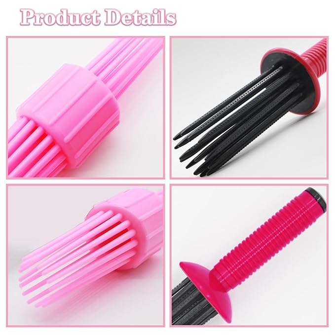 2PCS Curling Roll Comb, Curling Roll Comb for Curly Hair, Three Different Sizes of Styler for Curly Hair, Hair Curling Roll Comb, Hair Tools for Casual Wear or Special Events