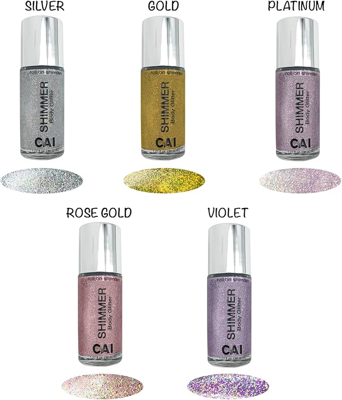 Hair Glitter Gel; Body Glitter & Face Glitter for Women/Kids (1 Pk Stardust Platinum) Iridescent Holograph Roll-on Cosmetic-Grade Makeup, Apply Without Glue, Easy to Take Off & Keep Skin Clean