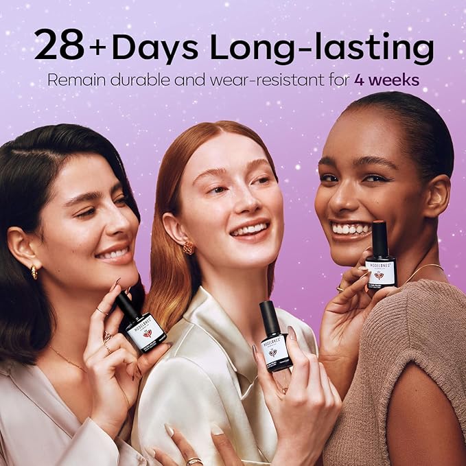 modelones Gel Nail Polish Set 2 PCS 15ML Black Purple Cat Eye Gel Nail Polish Holographic 9D Cat Eye Glitter Polish with Magnet Soak Off Led Nail Art DIY Salon Gift For Women Girl