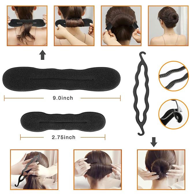 40 Pcs DIY Hair Braiding and Modelling Tool Kit - Number-one Fashion Accessories with Spiral Hair Styling Tools for Girls and Women