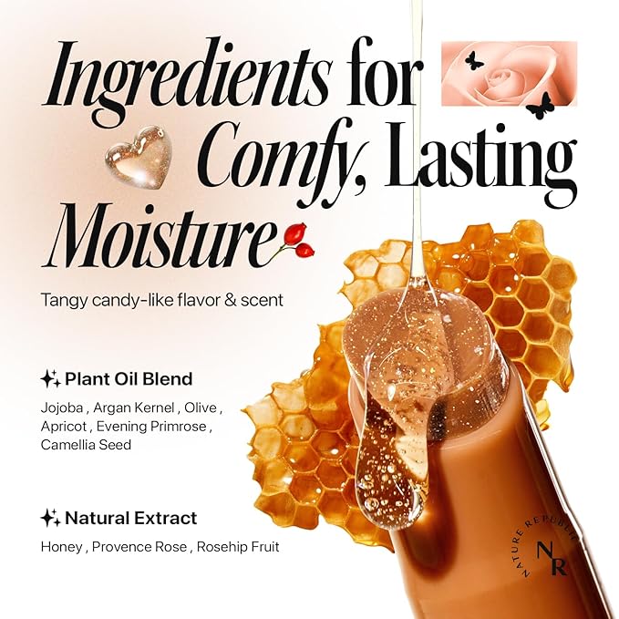 Nature Republic HONEY MELTING LIP GLITTER (14 MAPLE) SOFT LIP STICK Hydrating Gloss, Moisturizing balms, Shine Glimmer Finish, Shimmery-Sheer tint, korean make up
