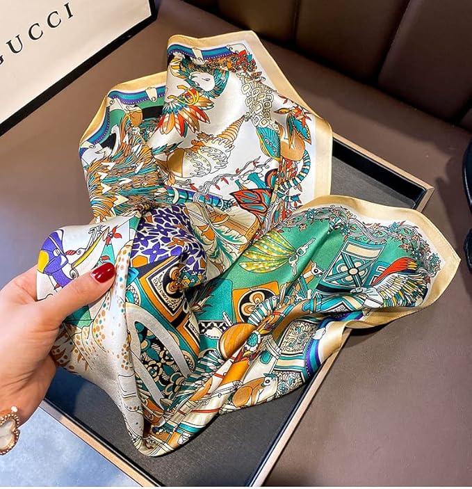 100% Pure Mulberry Silk Scarfs 26"x26" Square Scarf Women Neckerchief Headscarf hair scarf bandana Gift Packed