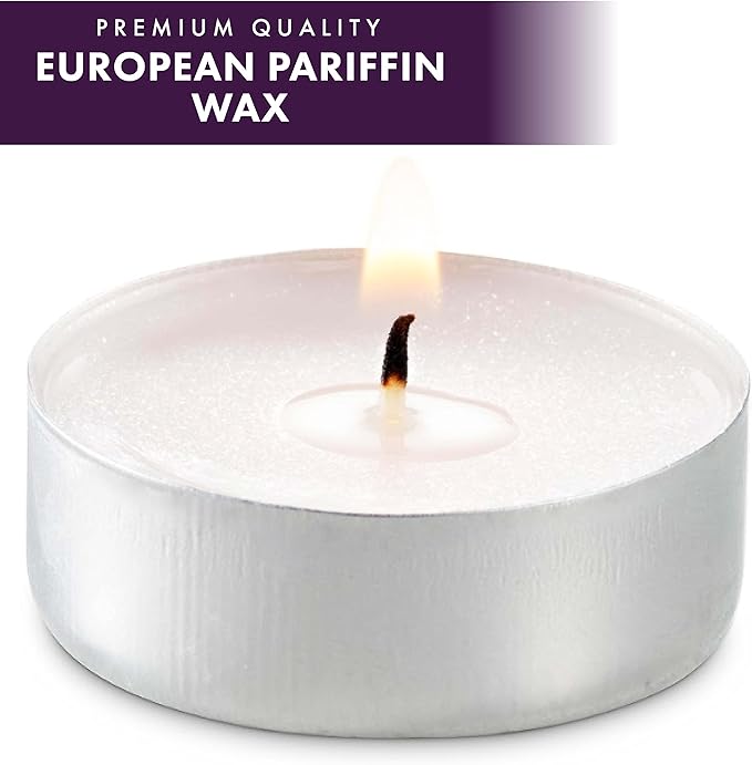 MontoPack Unscented Tea Light Candles 400 Pack | 4 Hours, White, Smokeless, Dripless Small Votive Paraffin Tealights | Long-Lasting for Home, Shabbat, Weddings, Events, Emergencies | Mini Candles Bulk
