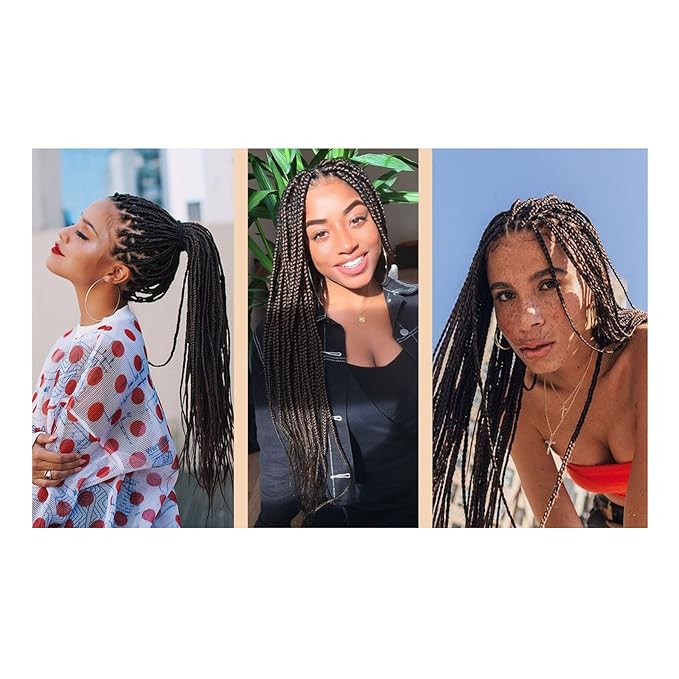 8 Packs Braiding Hair,24 Inch Yaki Texture Braiding Hair Pre Stretched,Knekalon Braid Hair Extensions, Hot Water Setting Hair Braids(24''-8packs,4)
