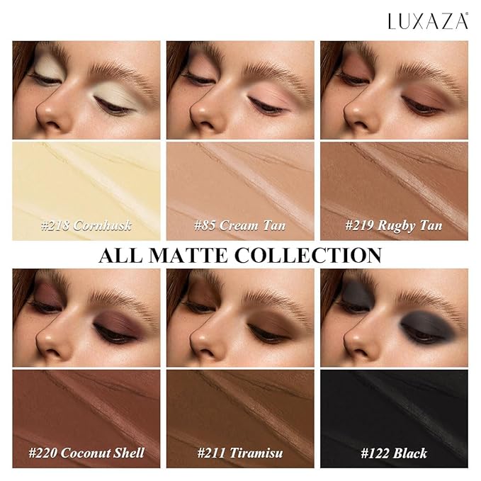 Neutral Eyeshadow Stick Makeup Set, Metallic Shimmer Matte Cream Eye Shadow Eyeliner Brightener Pencil Crayon - BROWN CASHMERE