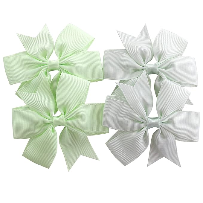 120PCS 3inch Grosgrain Ribbon Pinwheel Hair Bows Boutique Bows Alligator Clips For Girls Toddlers Teens(60Colorsx2)