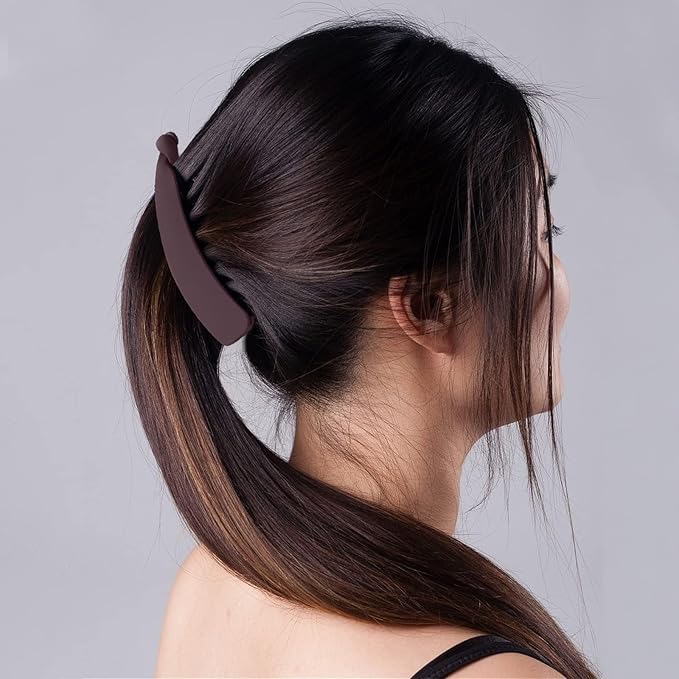 8Pcs Banana Hair Clips for Women Thin Hair,Strong Holder 4.3" Large Cute Ponytail Matte Banana Clip Hairs for Fine Hair,No Slip Girl Ladies Beauty Clamp Clasp Clip Xmas New Year Gift Stocking Stuffers