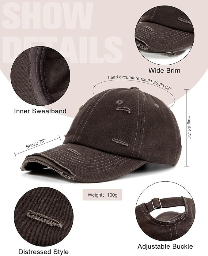 Century Star Baseball Caps for Men Womens Baseball Hat Distressed Cotton Dad Hat Summer Adjustable Golf Runing Hat