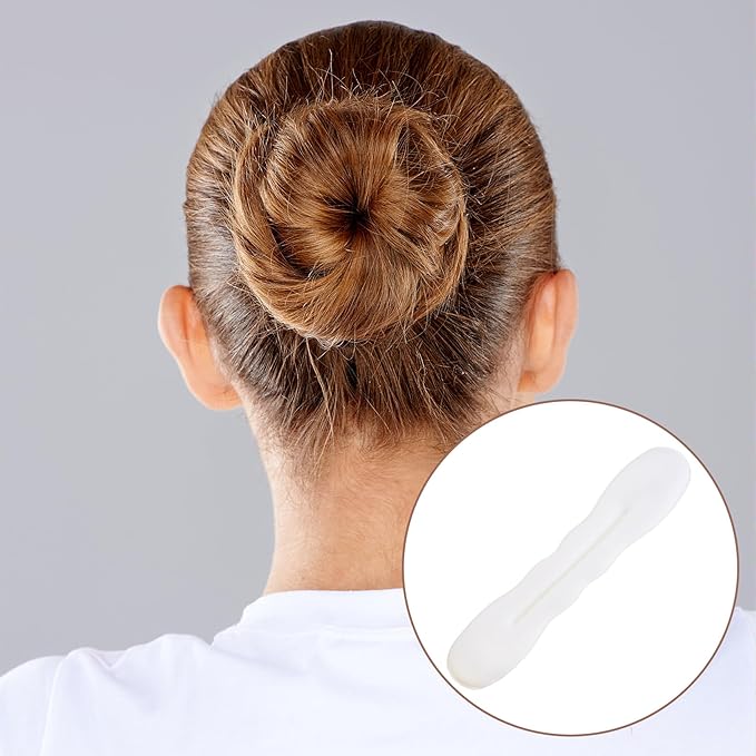 2pcs Hair Bun Maker for Women, Non-Slip Hair Bun Shaper Curler, Lazy Sponge Bun Updo Hair Styling Accessories for Long Thin Curly Straight Wavy Hair- White