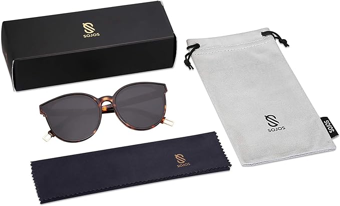 SOJOS Oversized Round Sunglasses for Women and Men