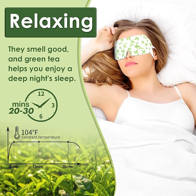 20 Pack Self Heating Eye Mask,6A Silk Cotton Material Steam Eye Mask, Self Heated Warm Compress For Fast Relief Of Dry Eyes, No Microwave Needed, Eye Treatment Products For Dry Eye Relief