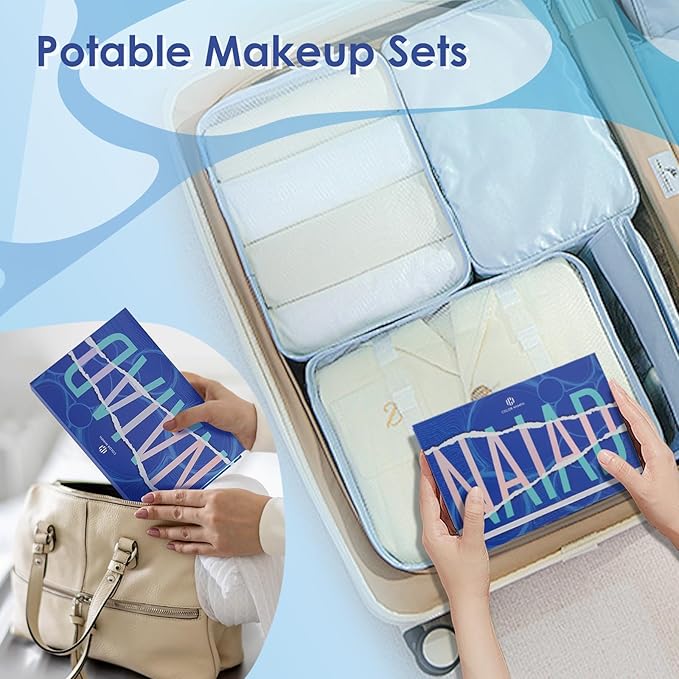 Color Nymph Multi-Colored Makeup Palettes丨Highly Pigmented 54 Colors Eyeshadow Palette with Matte Shimmer Finishes丨Cruelty Free Travel Size Makeup Pallet (Blue)
