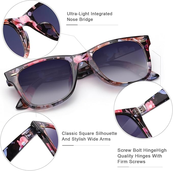 Myiaur Classic Sunglasses for Women Polarized Driving Anti-Glare UV Protection
