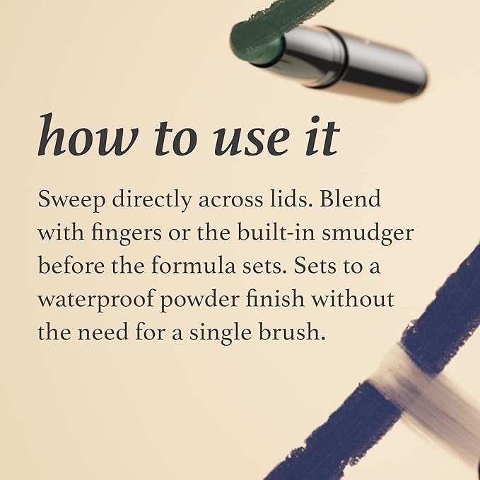Julep Crme-to-Powder Waterproof Eyeshadow Stick - Lilac Matte - Long-Lasting, Crease-Proof, Light Lavender Cream With Built-in Smudger