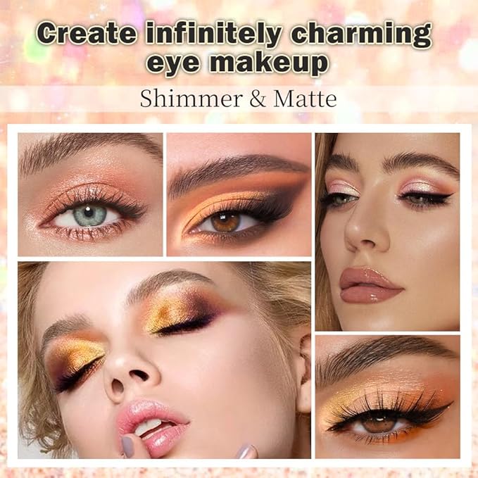 Neutral Eye Shadow Palette,Nude Pink Champagne Naked Cream Eyeshadow Palette,Make Up Pallets for Women Highly Pigmented Eyeshadow for Eyes Long Lasting Naturing-Looking,Blendable,Vegan