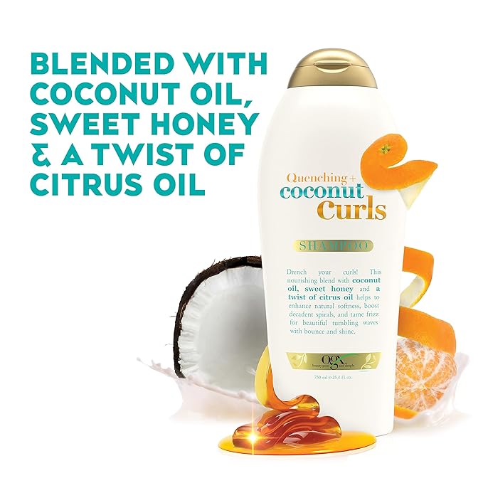 OGX Coconut Curls Shampoo, 25.4 fl oz (Pack of 2)