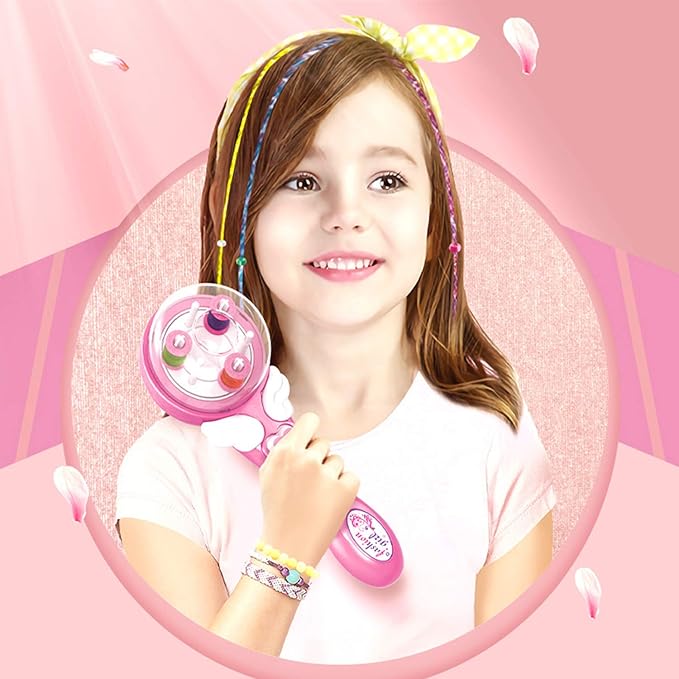 Marbe Electric Ceramic Hair Braider,Hair Styling DIY Convenient Twist Braid Hair Braiding Tool for Girl's Headdress Pink