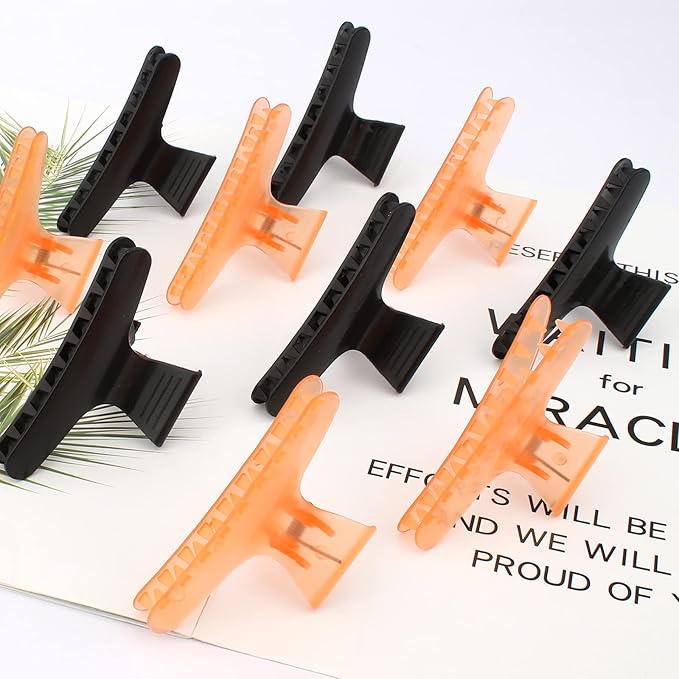 Ondder Butterfly Hair Claws and Pro Salon Clips for Styling, Sectioning, Cutting, Coloring - Hair Accessories for Women, Girls, Men