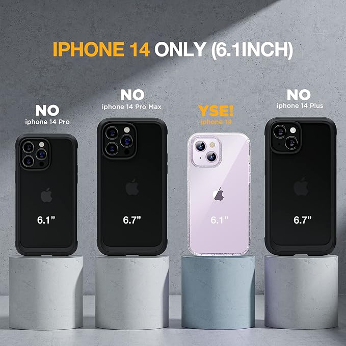 Miracase Glass Series Designed for iPhone 14 Case 6.1 inch, 2023 Upgrade Full-Body Clear Bumper Case with Built-in 9H Tempered Glass Screen Protector and Camera Lens Protector,Clear Glitter