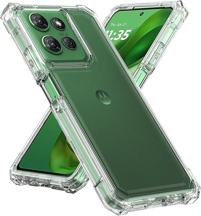Ailiber for Moto G Stylus 5G 2025 Phone Case Clear, Motorola G Stylus 2025 Case with Screen Protector, Dual Layer Protection, Shockproof Corners TPU Bumper, Slim Silicone Cell Phone Cover-Clear