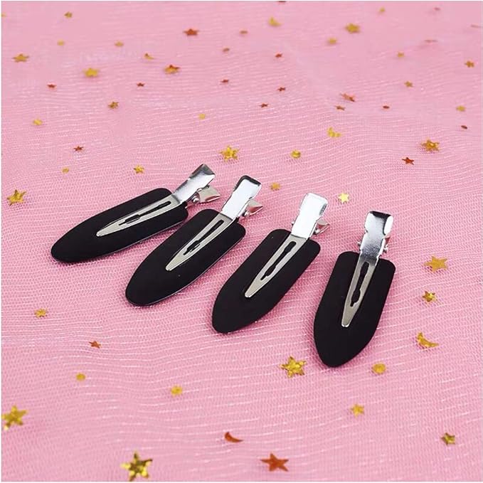 No Bend Hair Clips, 12 Pieces, No Crease Hair Clips for Hair Styling and Makeup Application