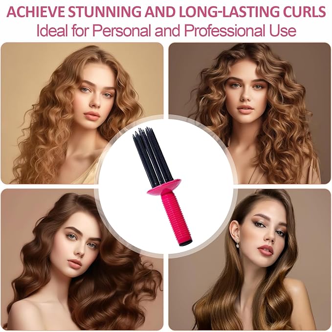 2024 New Curly Hair Styler Tool - Curling Roll Comb with Fluffy Curl Effect, Professional Hair Salon Quality