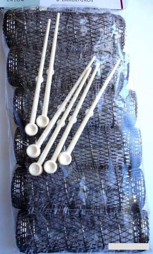 2 Pack HAIR STYLING BRUSH ROLLERS & PINS Hair Curlers 7/8" x 3" Bristles (12 Rollers)