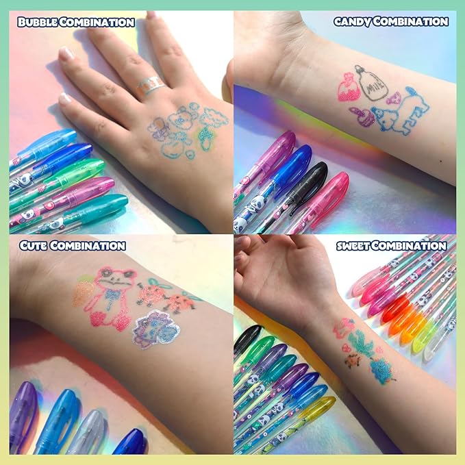 Panda 16 Piece Glitter Pen Body Art Set, Panda Themed, Glittery and Bright Colors, Ages 3 by Townley Girl