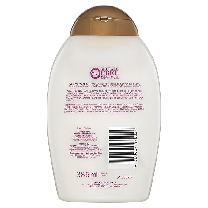 OGX Extra Strength Damage Remedy + Coconut Miracle Oil Conditioner for Dry, Frizzy or Coarse Hair, Hydrating & Flyaway Taming Conditioner, Paraben-Free, Sulfate-Free Surfactants, 13 fl oz (Pack of 2)