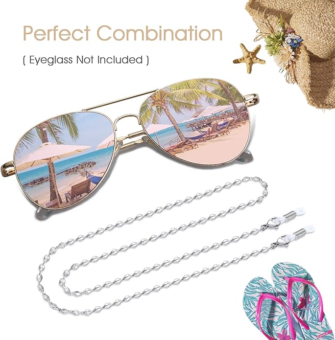 SAM & LORI Stylish Eyeglass Chain for Women-Silver/Gold/Rosegold/Black
