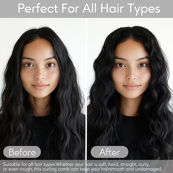 Curly Hair Brush Defining, Volume Curl Defining Brush for Detangling Shaping and Styling Women's Curls to Reduce Pulling (Black 1PC)