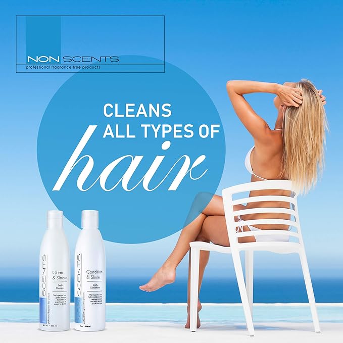 Nonscents Original Formula Fragrance Free Shampoo and Conditioner Set, Hydrating Shampoo for Dry Hair, Moisturizing and Unscented Shampoo and Conditioner for All Hair Types | Made in USA
