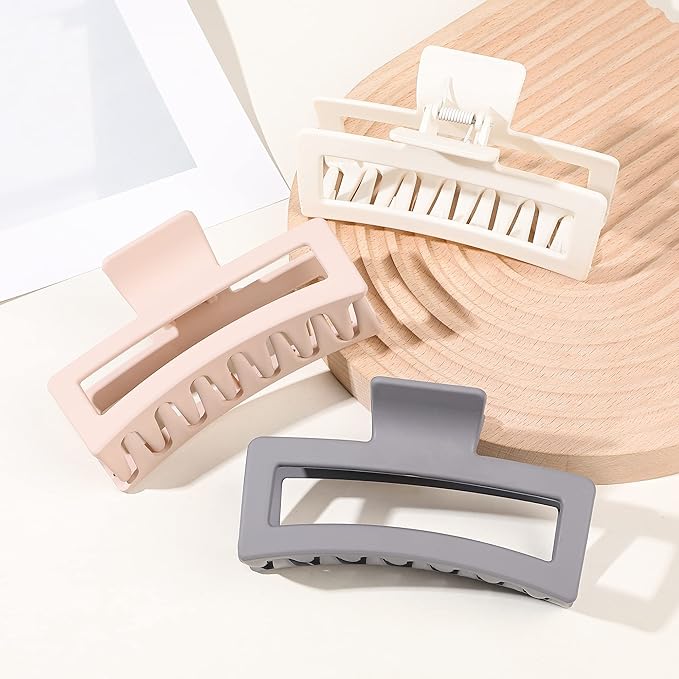 Oversized Claw Clips for Thick, Curly and Long Hair - 5" Non-Slip Jaw Clips with Strong Hold for Women and Girls
