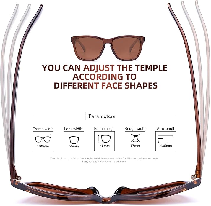 COLOSSEIN Sunglasses Womens,Classic Square Frame UV400 Mirrored Lens,Sunglasses Fit For Beach,Vacation,Driving