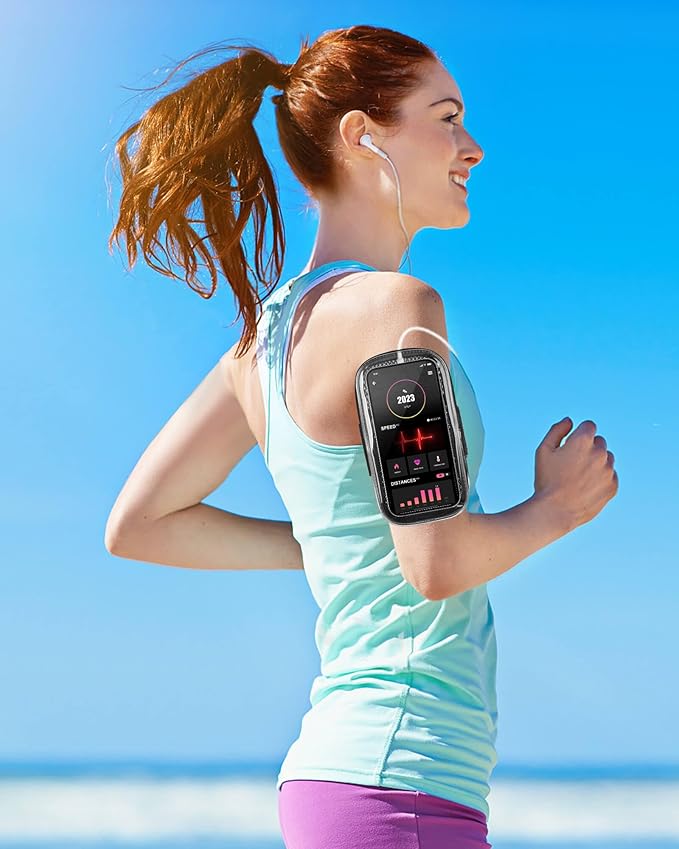 Phone Holder for Running, Arm Band for Phone for Running, Running Essentials for Women and Men, Arm Band Gear with Keycard Pocket for iPhone 15 14 13 12 11 Pro Max Plus Pixel Up to 6.9''