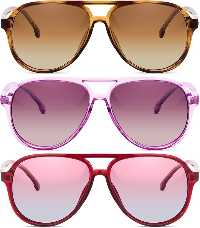 livho Trendy Polarized Aviator Sunglasses Women Men, Retro Sun Glasses for Women Men 2025, Oversized UV Protection Shades